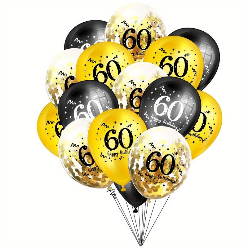 60er Geburtstagsparty Luftballon Dekoration 15 Stück