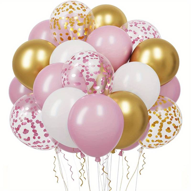 Dekoration 20 Luftballons bunt metallic Konfetti