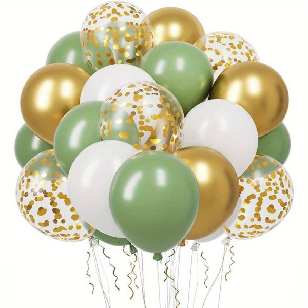 Dekoration 20 Luftballons bunt metallic Konfetti